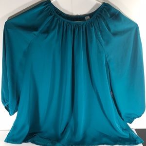 🆕 Women’s Old Navy Teal Blouse 👚 3/4 Sleeve XXL
